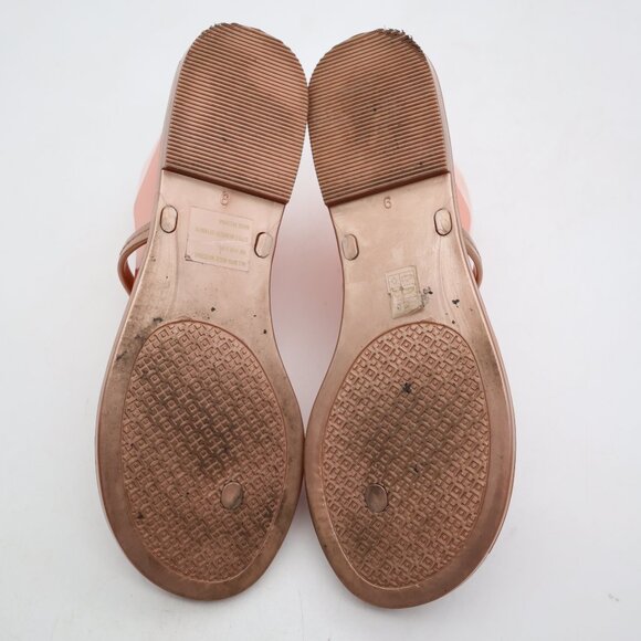 Tory Burch Mini Miller Jelly Women's Size 9 M Flat Thong Sandals Rose Gold - Picture 7 of 9
